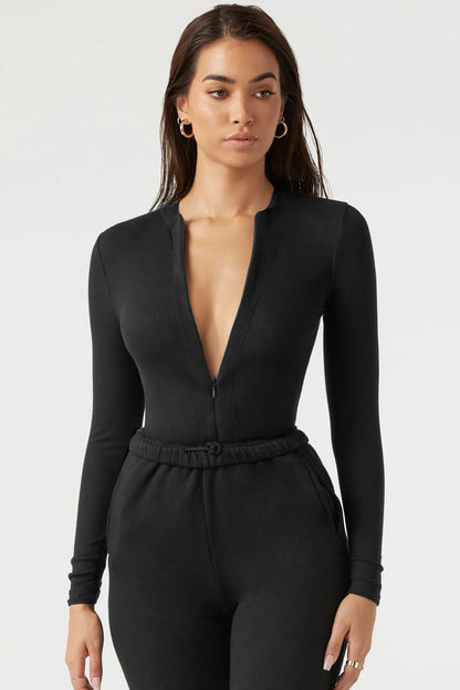 Bodysuit Style Knit Top