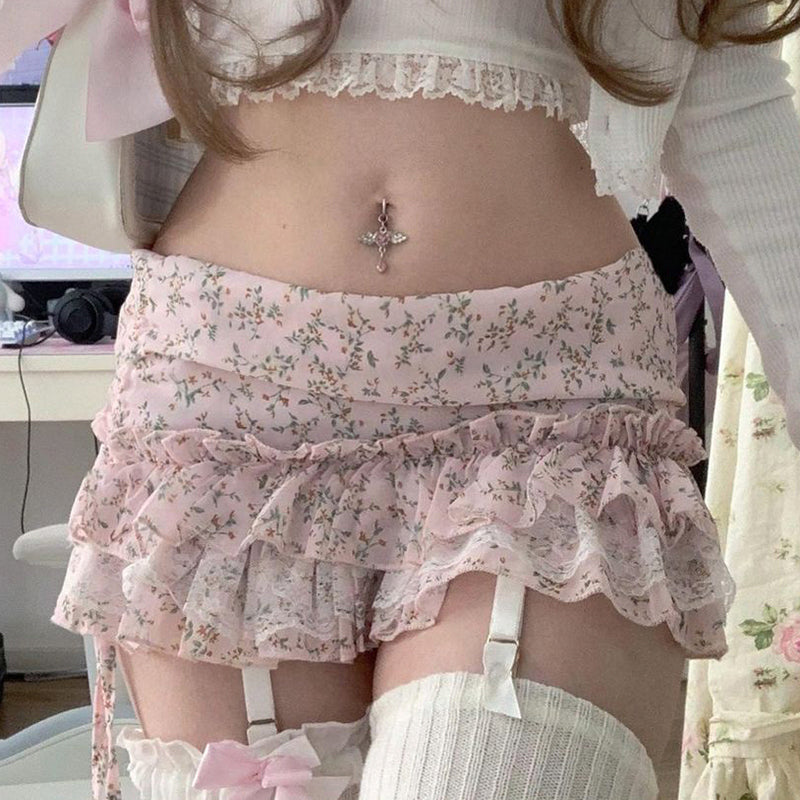 Leila Ruffle Mini Skirt