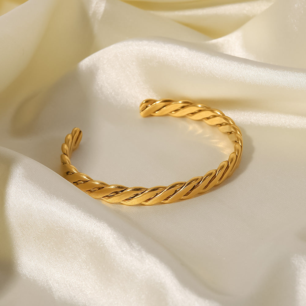 Vintage Rhinestone Studded Cuff Bracelet