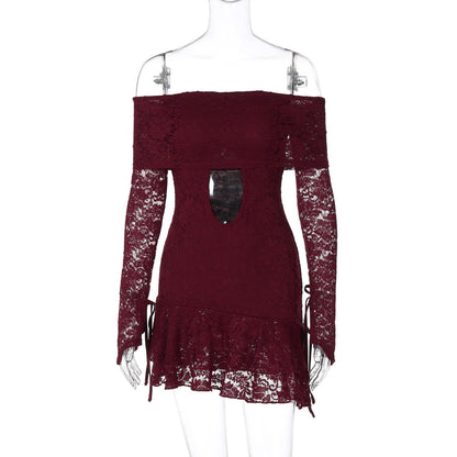 Varnika Off Shoulder Lace Mini Dress