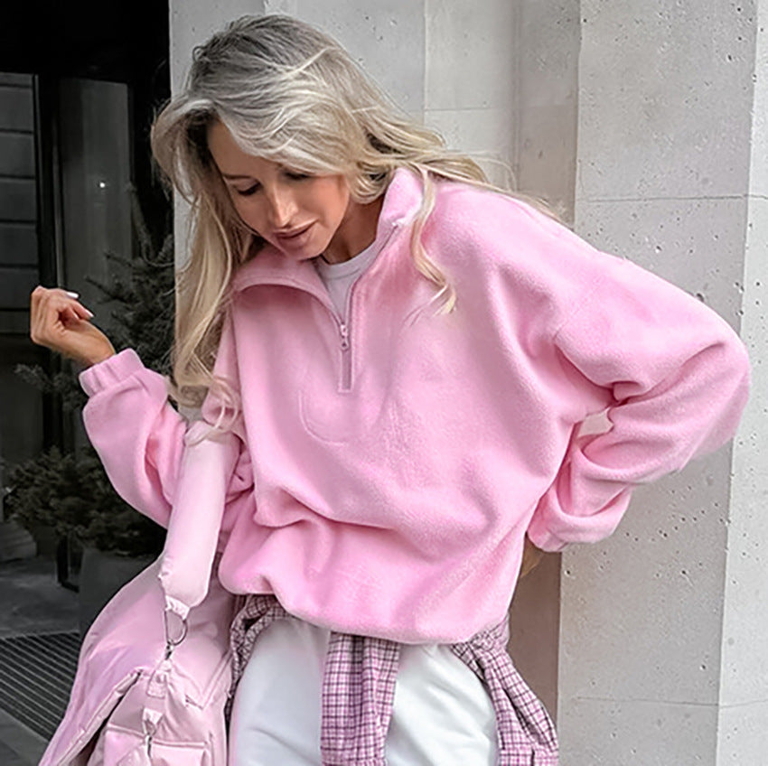Talya Long Sleeve Polo Sweatshirt