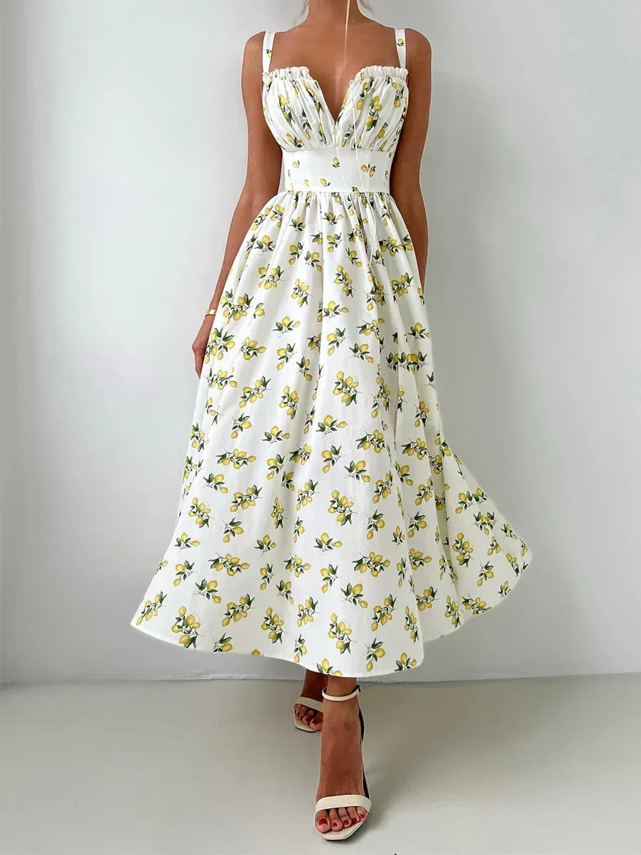Side Split Maxi Dress Floral Off Shoulder Beach Outfit