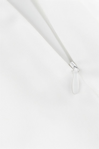 Valelk White Halter Ruffle Maxi Dress