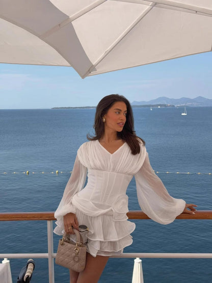 Cassandra Ruffle Mini Dress