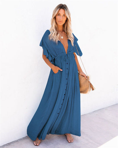 Queenie Woven Shimmer Midi Dress - Teal