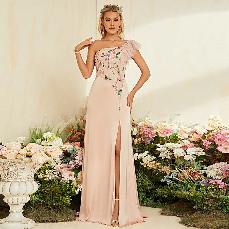 Evening Dress Deep V Plunge neck High Slit Backless Evening Dress Cocktail Party Dress Evening Dress