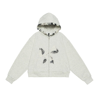 Oversize Lace Bow Hoodie