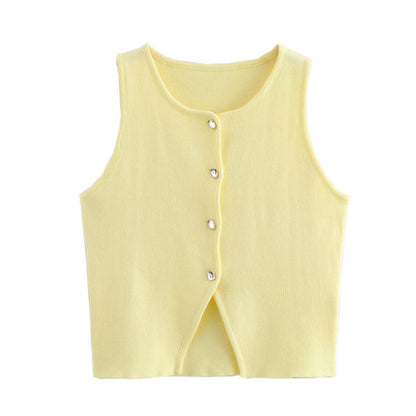 Novalee Cropped Knit Vest