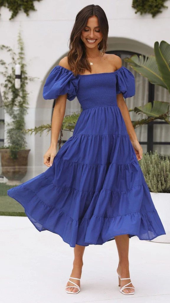 Holiday Slim Fit Backless Large Swing Dress off-Neck Printed Dress Summer