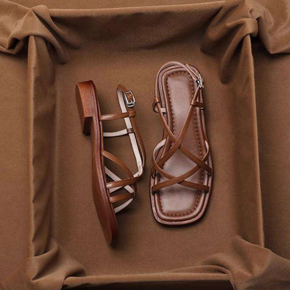 | Italian Leather Strap Sandals