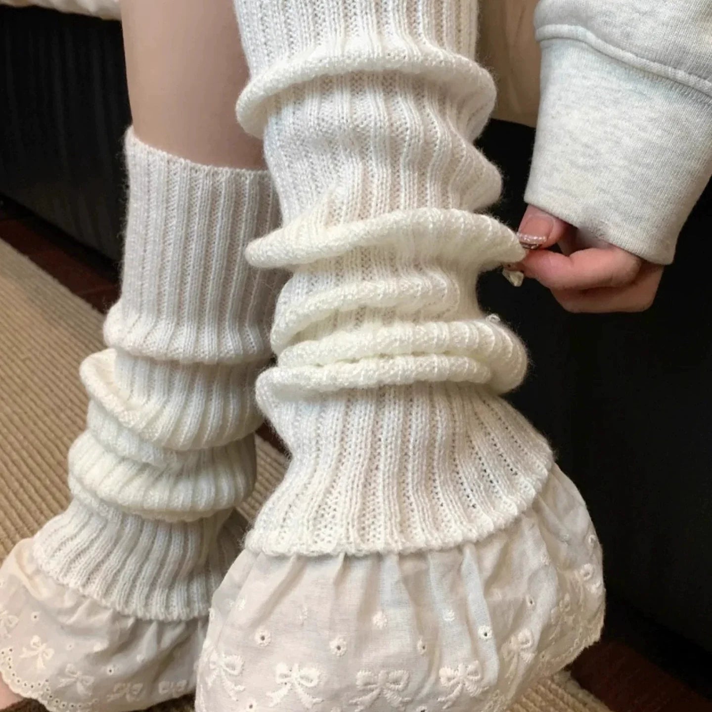 Kathleen Lace Knit Leg Warmer