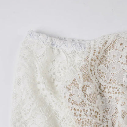 Boho off shoulder lace western mini dress