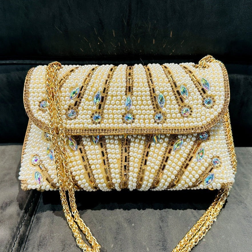 Rhinestone Clutch Bag by Luciana