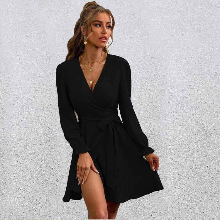 Julianna Satin Ruffle Mini Dress - FINAL SALE