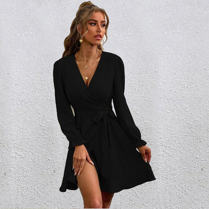 Julianna Satin Ruffle Mini Dress - FINAL SALE