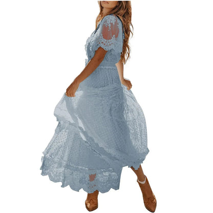white lace maxi dress for summer