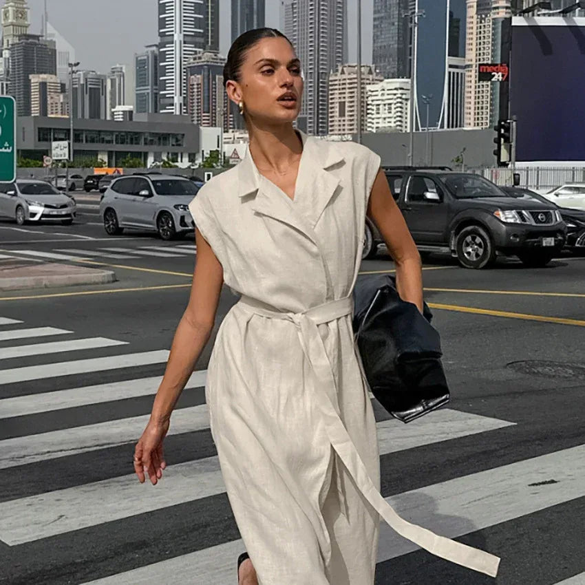 women belted cami dress summers beach outfit