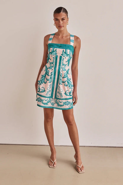 Cami Dress Printed Suspender