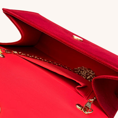 Red Velvet Handbag by Priscilla