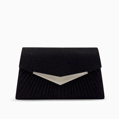 Shiny Pleated Clutch by Amy
