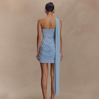 Wintour Mini Dress-Blue