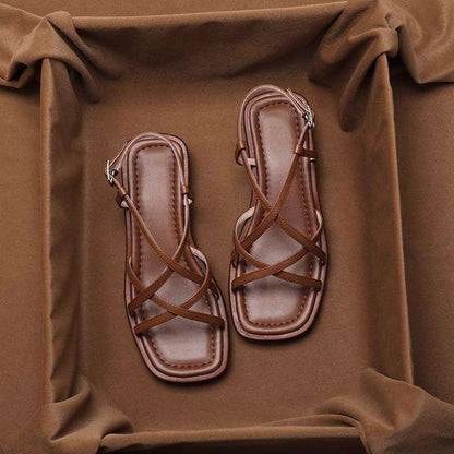 | Italian Leather Strap Sandals