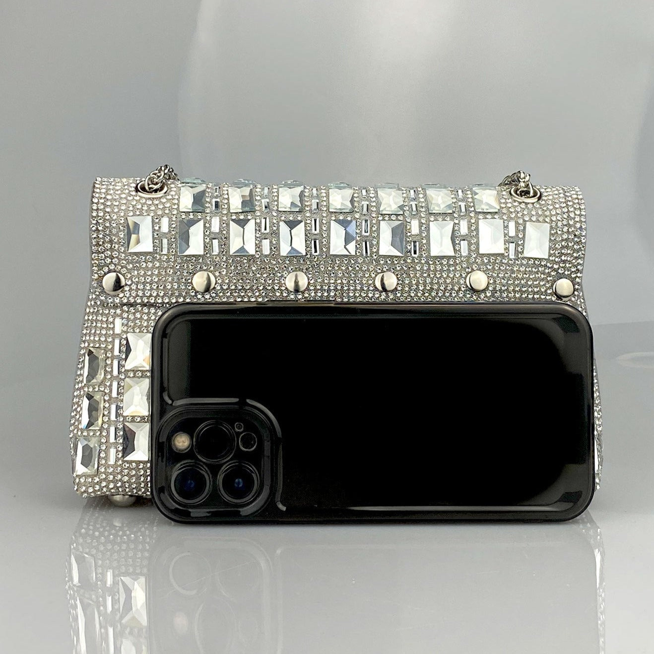Ayesha Clutch Bag with Gemstones