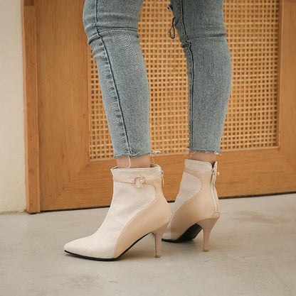| Suede Pointy Toe Heels