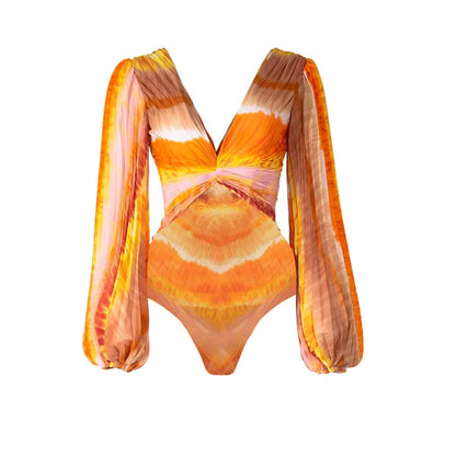 Coral Ember Swimsuit Set - Orange