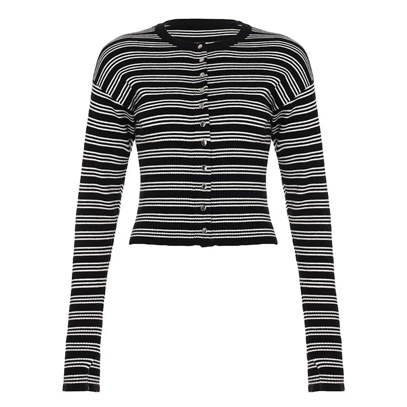 Jamari Striped Cardigan Short Set