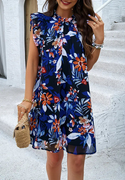 Ruffle Floral Mini Sundress for Women