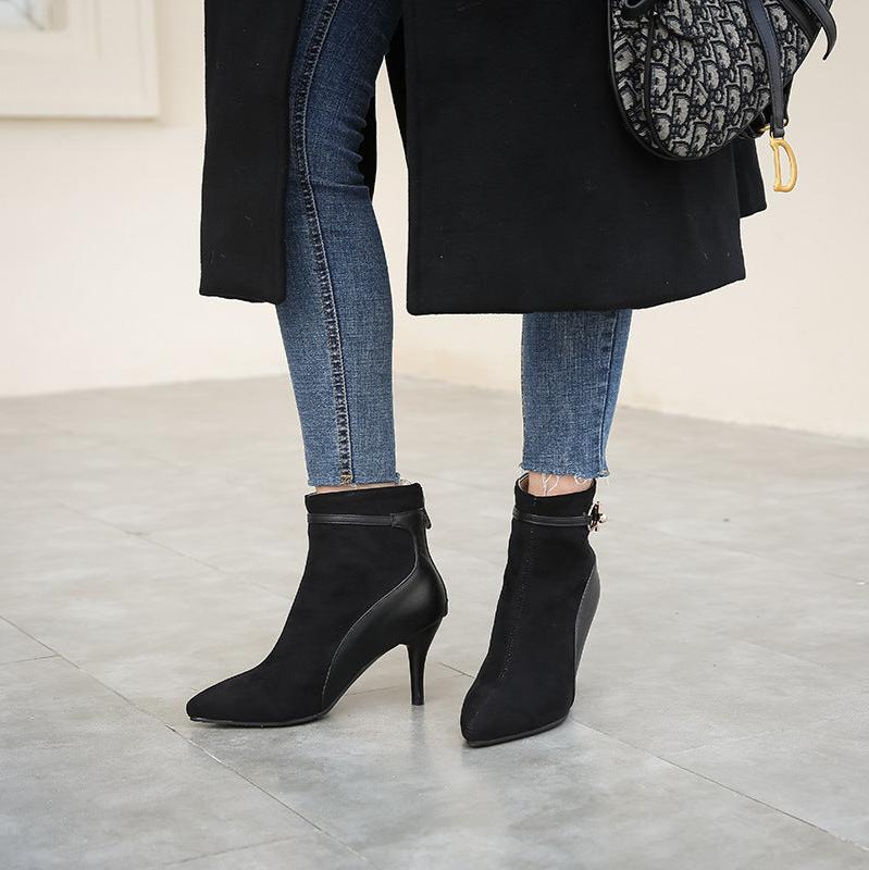 | Suede Pointy Toe Heels