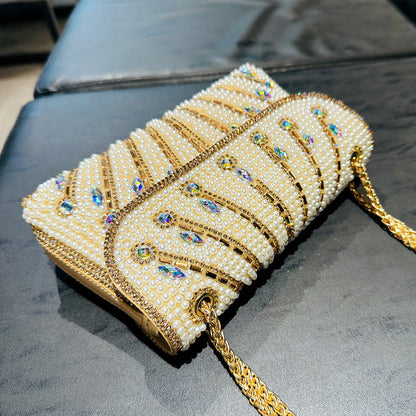 Rhinestone Clutch Bag by Luciana