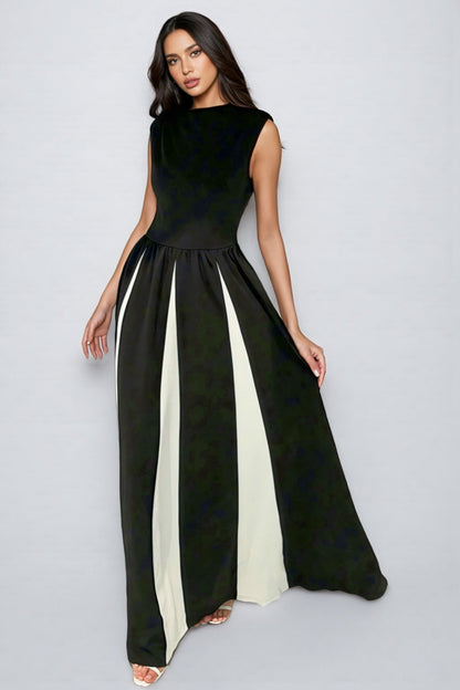Susand Sleeveless Patchwork Maxi Dress