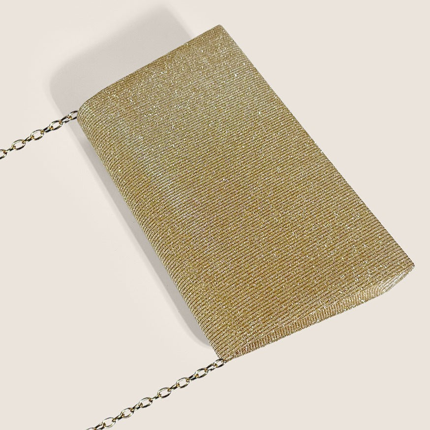 Shiny Pleated Clutch by Amy
