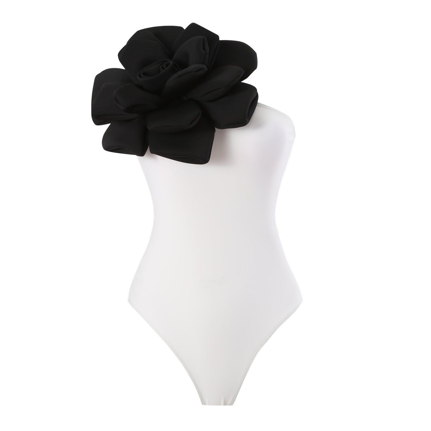 One Piece Swimsuit Skinny Slimming Big Floral Swimsuit Outfit Chiffon Dress