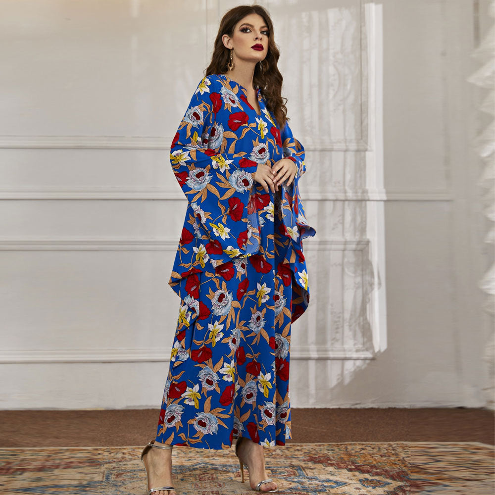 Elegant Batwing Sleeve Dress
