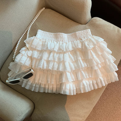 Maeleigh Lace Tiered Mini Skirt