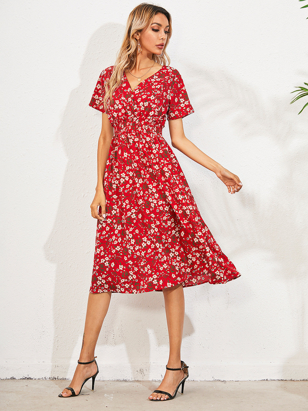 Theodora Floral Ruffle Mini Dress - FINAL SALE