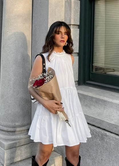 Camille - TieRed Sleeveless Mini Dress
