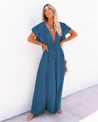 Queenie Woven Shimmer Midi Dress - Teal