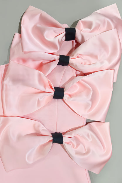 Rila Barbie Pink Big Bow Mini Dress