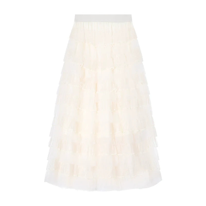 Lyrik Mesh A-Line Maxi Skirt