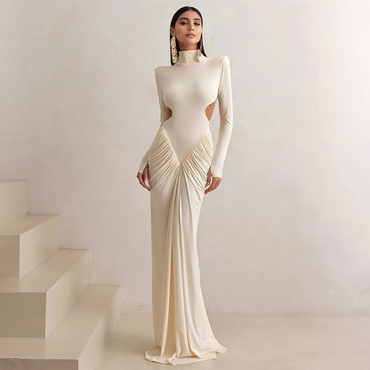 | High Neck Backless Maxi Dress