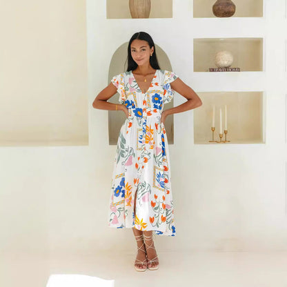 Independent StFloral Print Single Breasted Dress