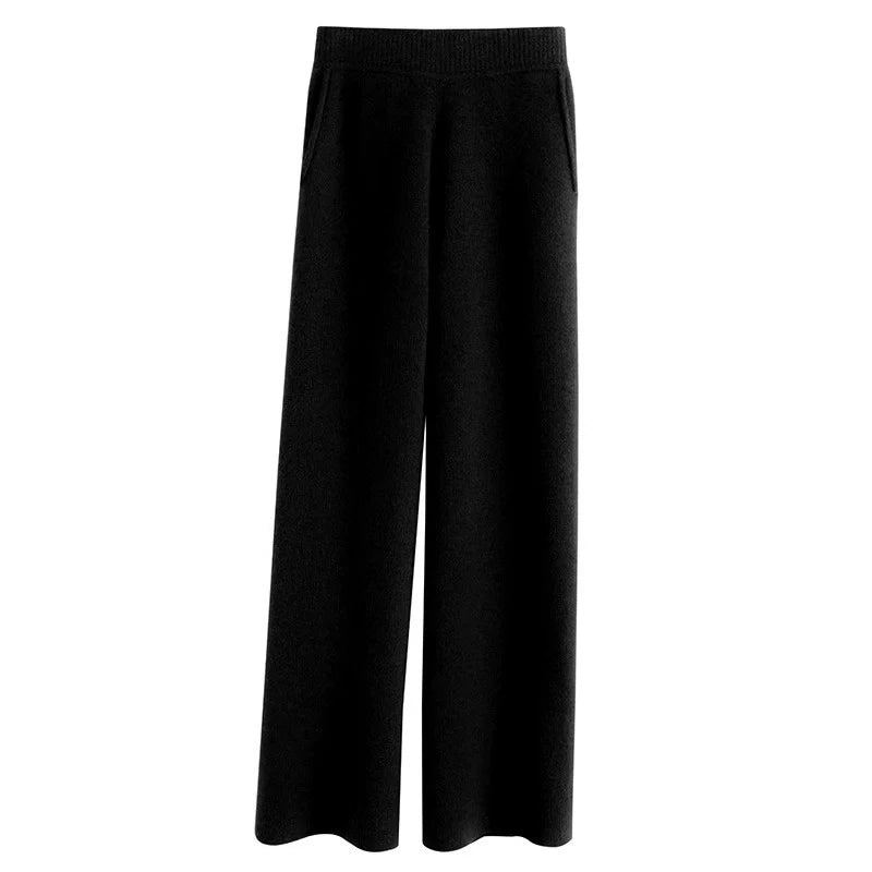Ayana Cozy Knit Straight-Leg Pants