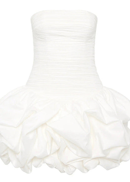 Celeste Strapless Bubble Mini DressRuched Bodice Party Silhouette