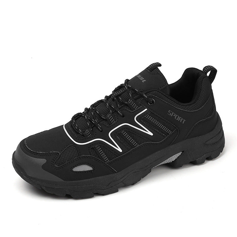 Women's Gray Non-Slip Sneakers With Lace Up Comfort Fit
