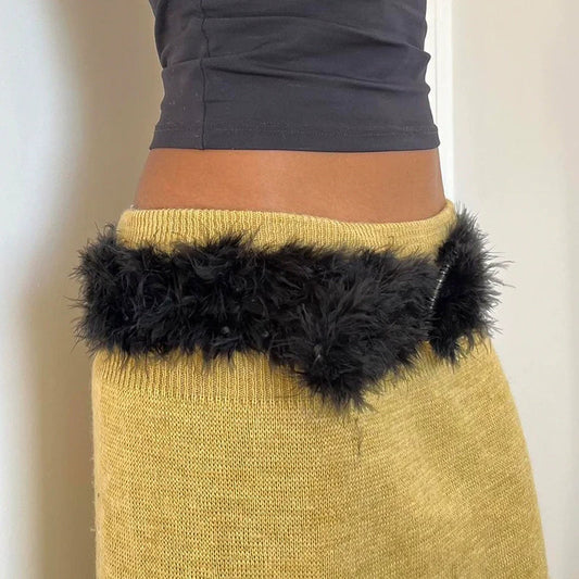 Naya Metal Buckle Furry Belt