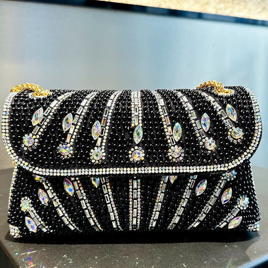 Rhinestone Clutch Bag by Luciana